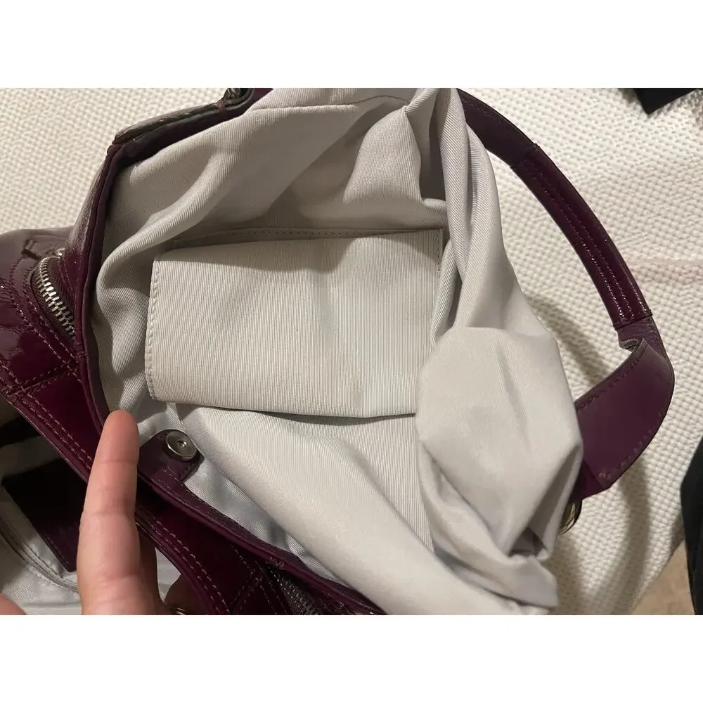 Coach Soho Large Y2K Hobo Shoulder Bag Crimson Plum Patent Leather NWOT